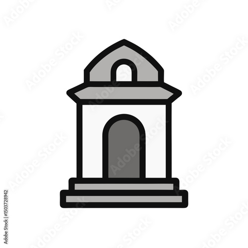 Ornate Gothic Crypt Doodle Vector For An Elaborate And Spooky Cemetery