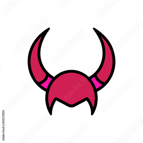 Classic Devil Horns Doodle Vector For Naughty And Halloween Costume Art