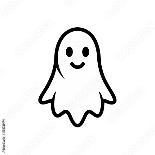 Wailing Ghost Spirit Doodle Vector For Haunted House And Fright Night Art
