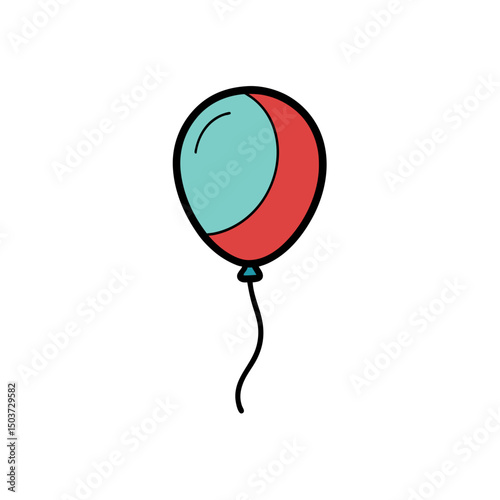 Floating Party Balloon Doodle Vector For Upbeat And Festive Graphic Designs