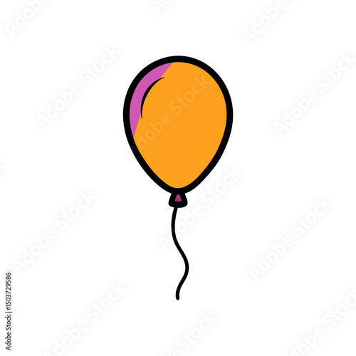 Heart Shaped Balloon Doodle Vector Clip Art For Valentines And Love Themes