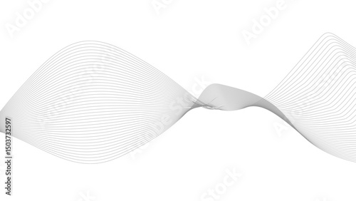 Abstract wave element for design. Digital frequency track equalizer. Stylized line art background. Vector illustration. 