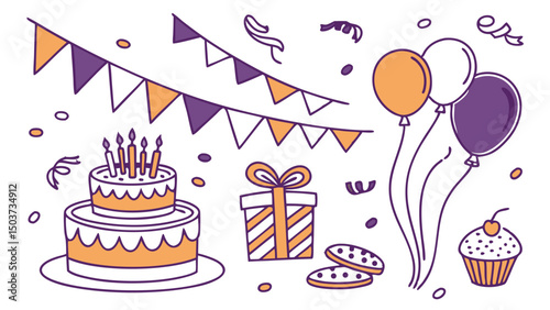 happy birthday card with cake
