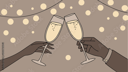 two glasses of champagne