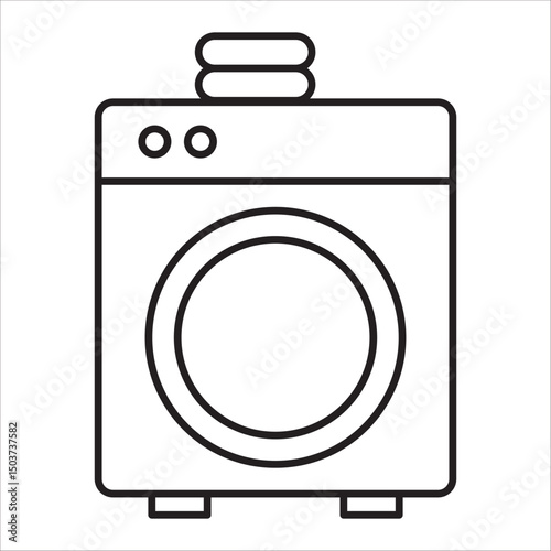 Washing machine icon outline vector