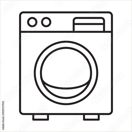 Washing machine icon outline vector