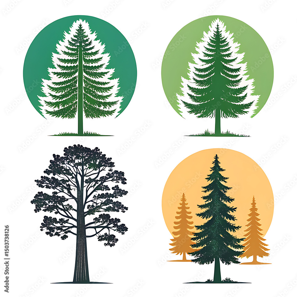 Obraz premium set of trees