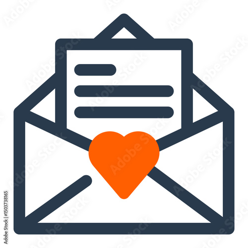 Prom Invitation Card with Heart Envelope