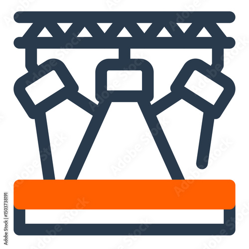 Stage Spotlight with Triangular Beams