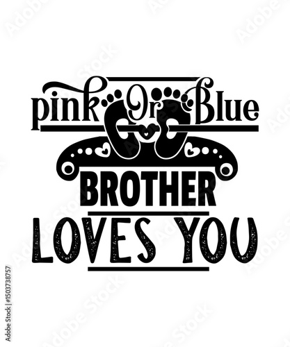 pink or blue brother loves you svg