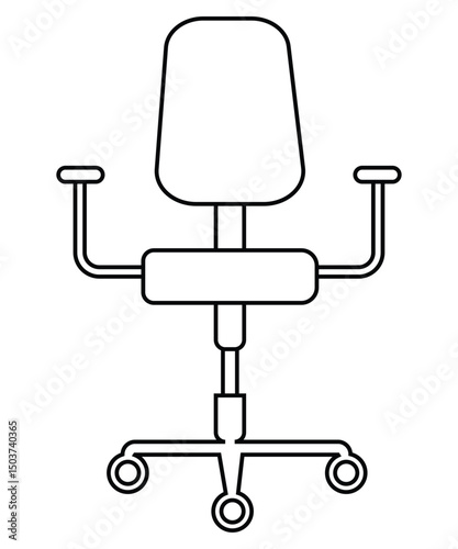 Ergonomic Office Chair Line Icon