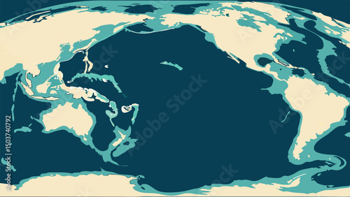world map on a black background