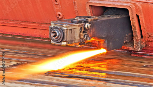 Railroad Track Welding with Flame