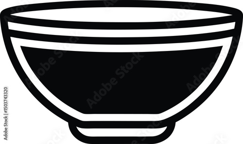 Bowl Icon Outline Vector Illustration