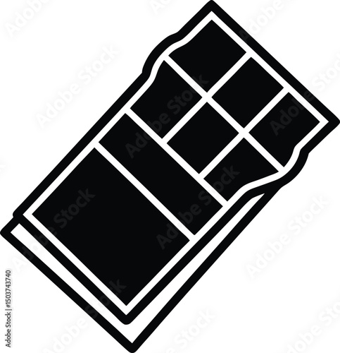 Chocolate Bar Icon Outline Vector Illustration