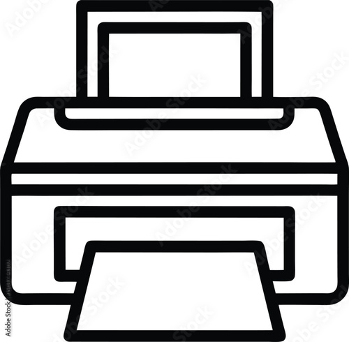 Copier Icon Outline Vector Illustration