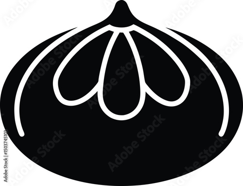 Dumpling Icon Outline Vector Illustration