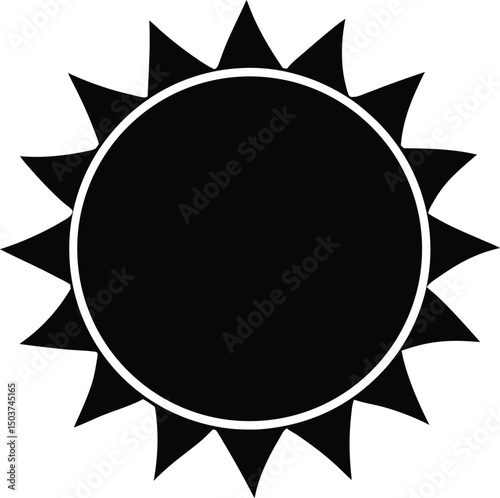 Eclipse Icon Outline Vector Illustration