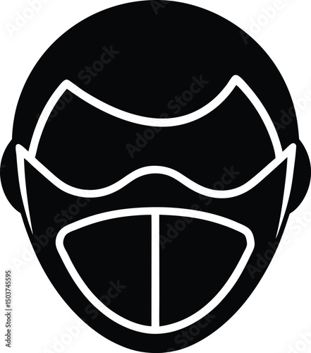 Face Mask Icon Outline Vector Illustration