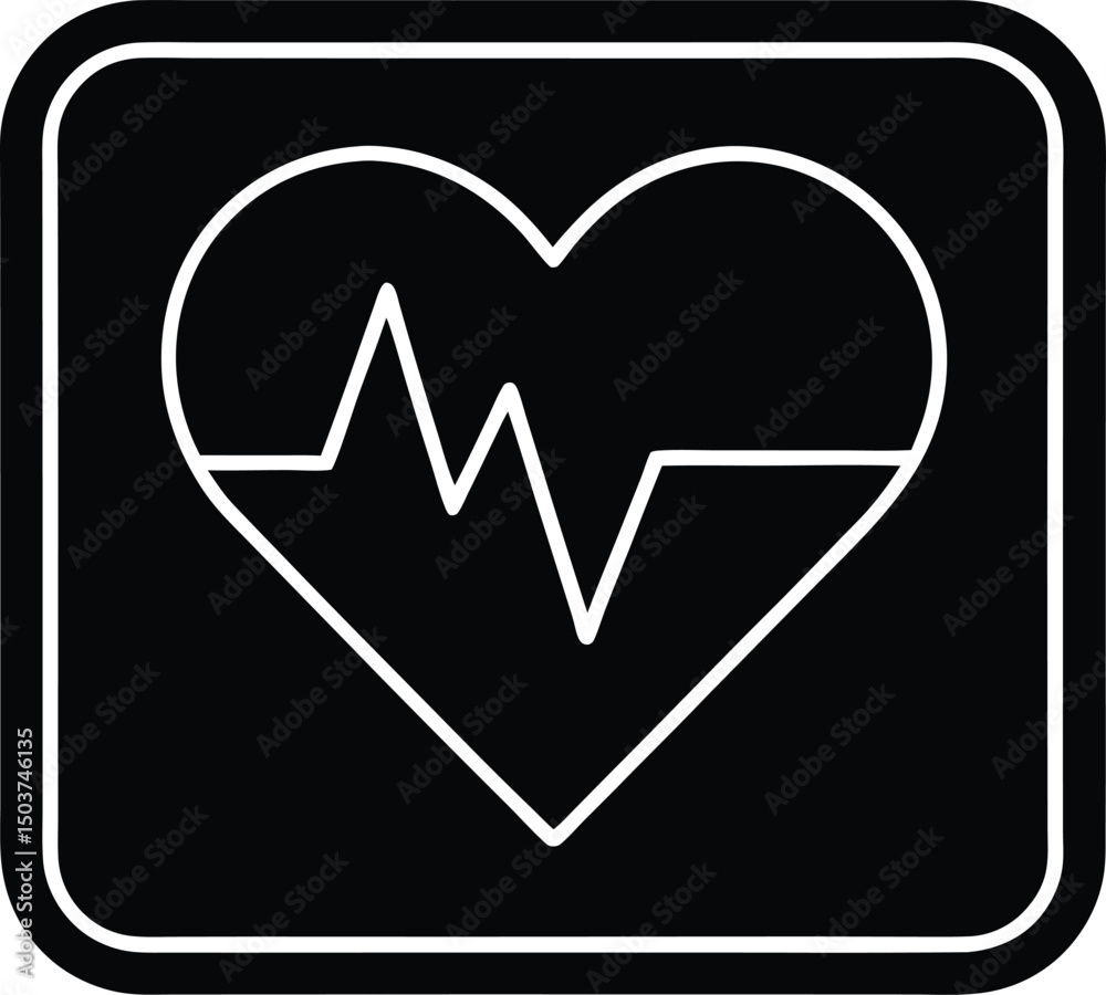 Heart Monitor Icon Outline Vector Illustration Heart Monitor Icon Outline Vector Illustration