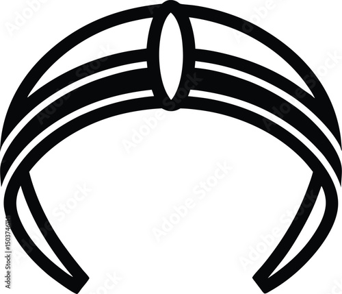 Headband Icon Outline Vector Illustration