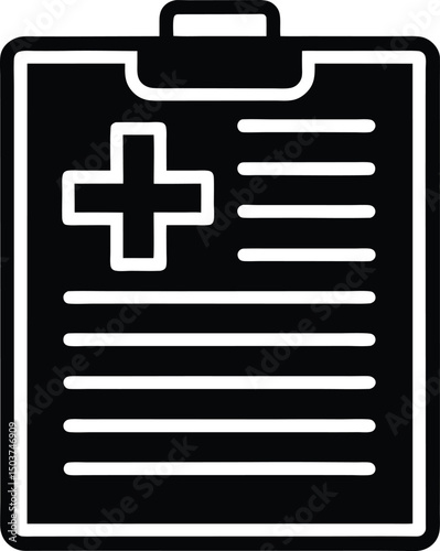 Medical Report Icon Outline Vector Illustration