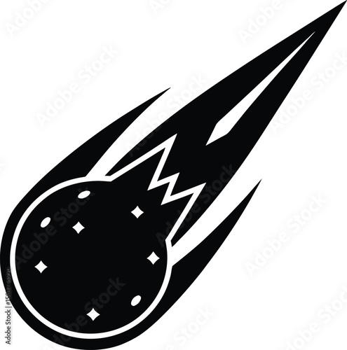 Meteor Icon Outline Vector Illustration