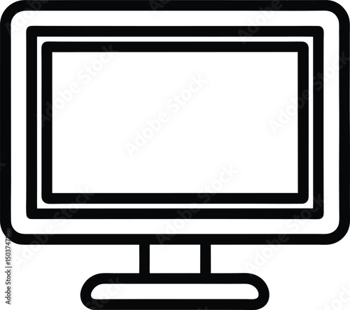 Monitor Icon Outline Vector Illustration