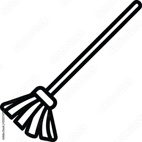 Mop Icon Outline Vector Illustration