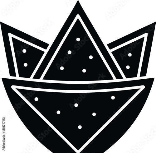 Nachos Icon Outline Vector Illustration