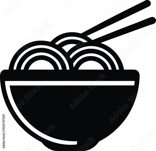 Noodles Icon Outline Vector Illustration