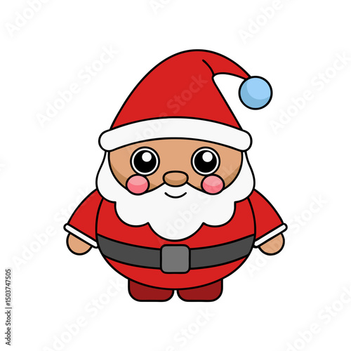 Classic Santa Claus Character Doodle Vector Art For Traditional Holiday Designs