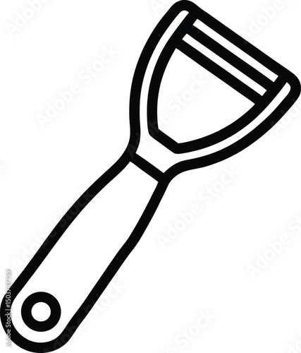 Peeler Icon Outline Vector Illustration