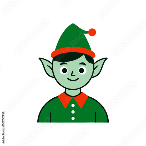 Cute Elf Doodle Vector Clip Art for Holiday Fun