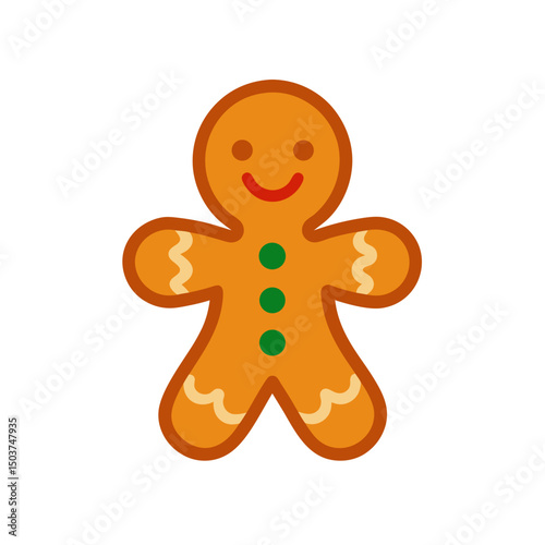 Sketchy Gingerbread Doodle Vector Clip Art for Christmas