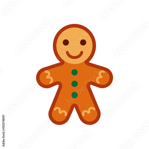 Cartoon Gingerbread Doodle Vector Clip Art for Christmas
