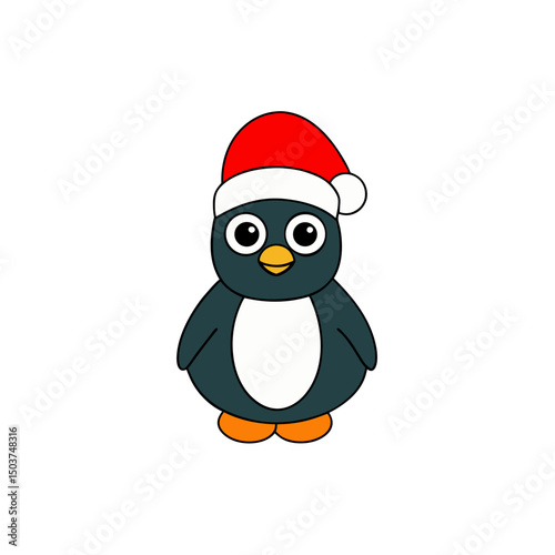 Sketchy Penguin Doodle Vector Clip Art for Winter Fun