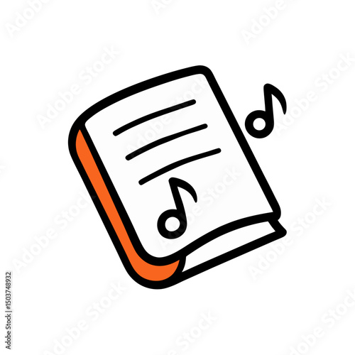 Cartoon Songbook Doodle Vector Clip Art for Christmas Carols