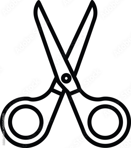 Scissors Icon Outline Vector Illustration