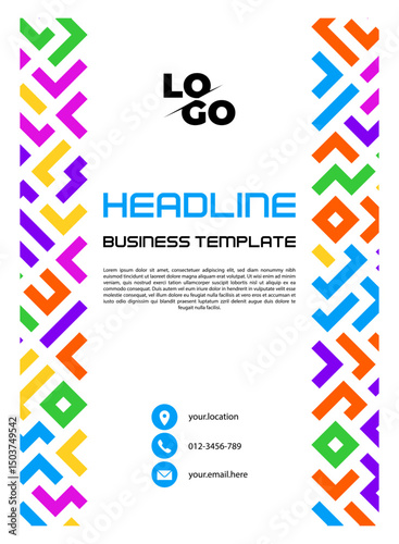 Wallpaper Mural business brochure template modern cover design with colorful ornament Torontodigital.ca