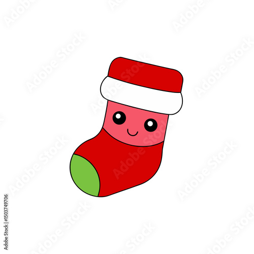 Hanging Stocking Doodle Vector Clip Art for Christmas Decor