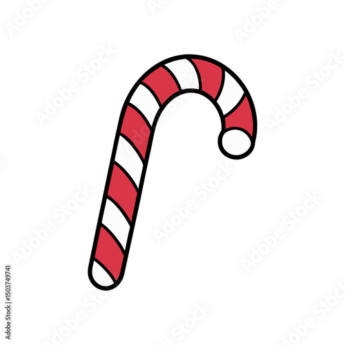 Sweet Candycane Doodle Vector Clip Art for Holiday Season