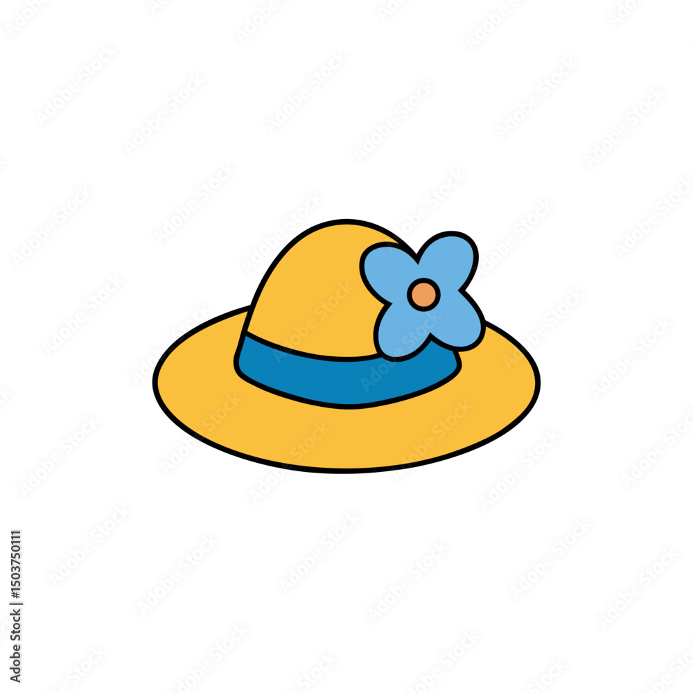 Fototapeta premium Winter Hat Doodle Vector Clip Art Festive