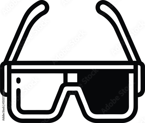 Smart Glasses Icon Outline Vector Illustration
