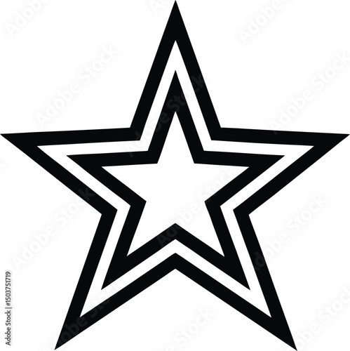 Star Icon Outline Vector Illustration