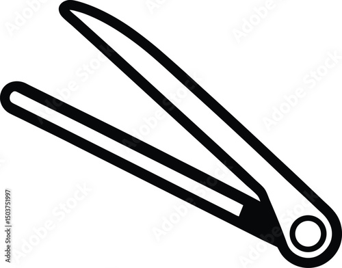 Straightener Icon Outline Vector Illustration