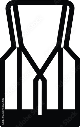 Suspenders Icon Outline Vector Illustration