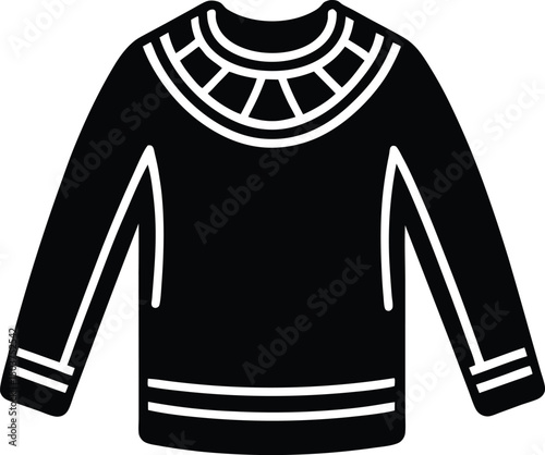 Sweater Icon Outline Vector Illustration