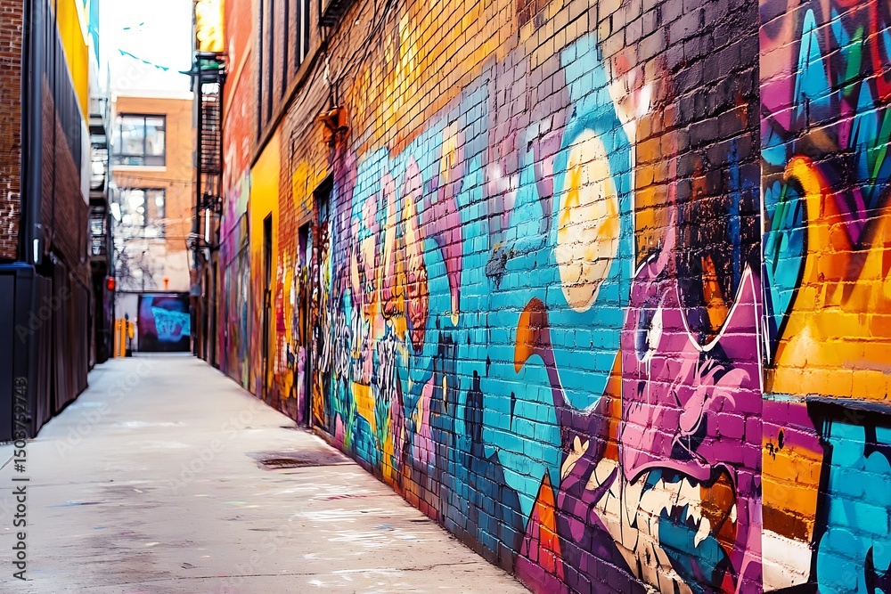 Fototapeta premium Colorful graffiti on a wall in Lower Manhattan