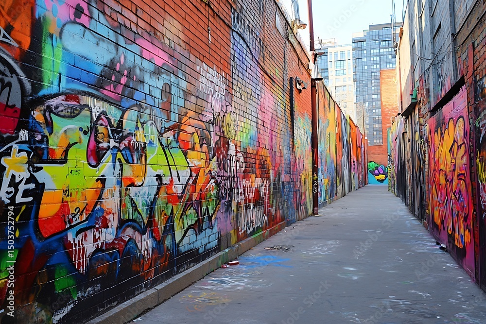 Fototapeta premium Colorful graffiti on a wall in Lower Manhattan